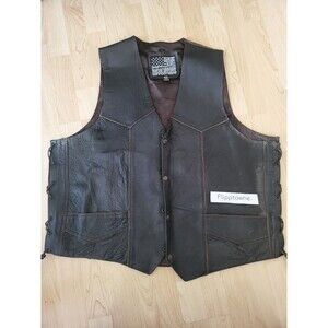 Leather Motorcycle Mens Vest USA Bikers Dream Apparel  52